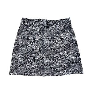 Primark Black White Abstract Print A Line Mini Skirt Women's Size 8